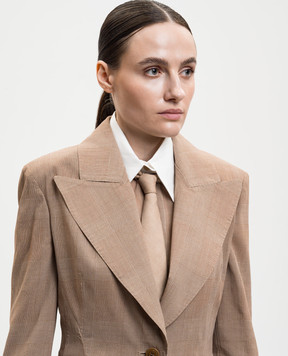 Ermanno Scervino Brown checkered tie D482R700WJV