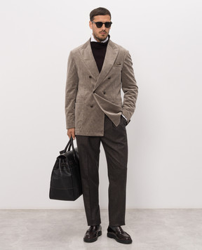 Brunello Cucinelli Brown wool pants M038PE1710