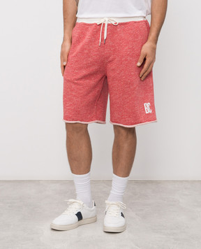 Brunello Cucinelli Red shorts with monogram logo print MR8313375G