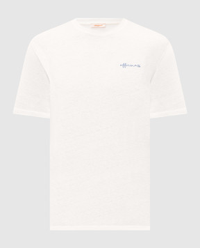 Officina 36 White T-shirt with branded print CUPF73