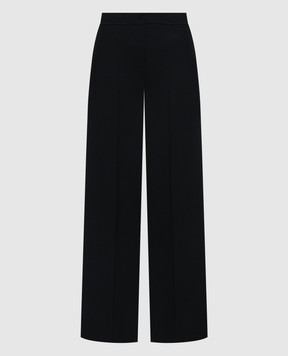 Twinset Black wool pants with logo 252TT2127