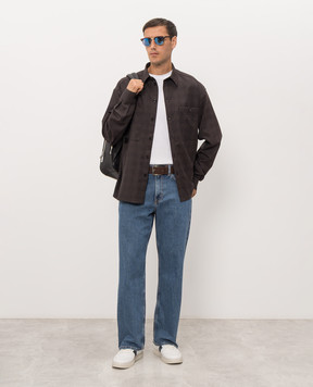 Dolce&Gabbana Brown checkered shirt G5PE5TFQZA7