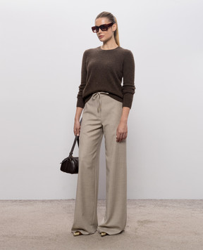 Max Mara Brown VOLIERA sweater made of yak wool SMMVOLIERA