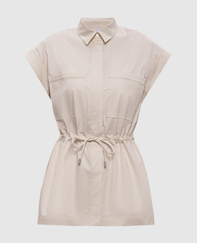 Peserico Beige shirt with monil chain A0681901979