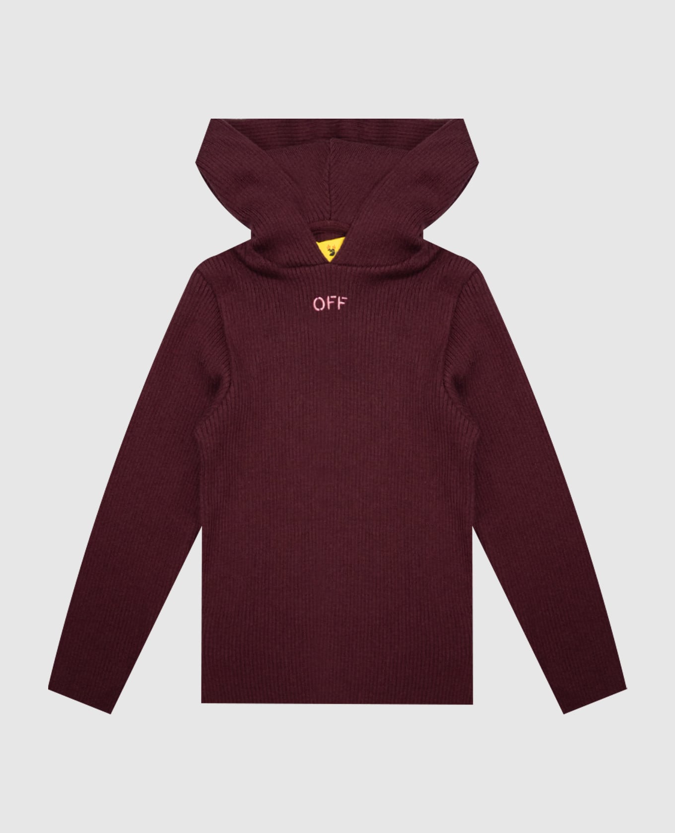 Children's burgundy hoodie with wool