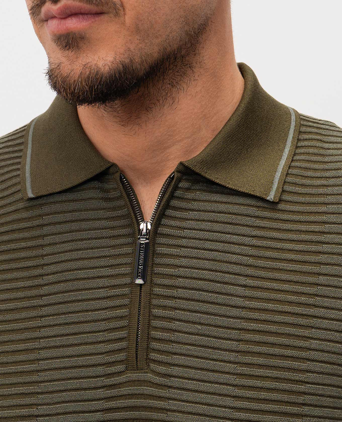 

Green polo with silk Stefano Ricci