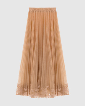 Ermanno Scervino Beige skirt with lace D482O756FDUJP