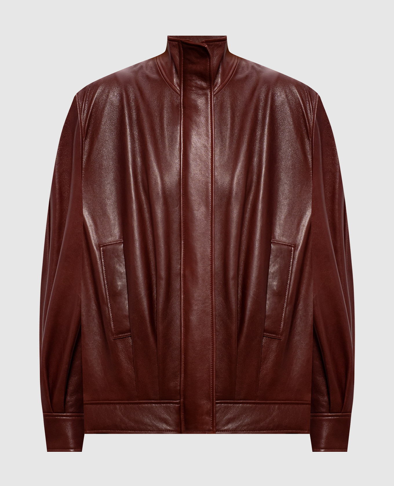 Paula burgundy leather jacket