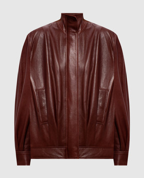 ARMA Paula burgundy leather jacket 010L26605302