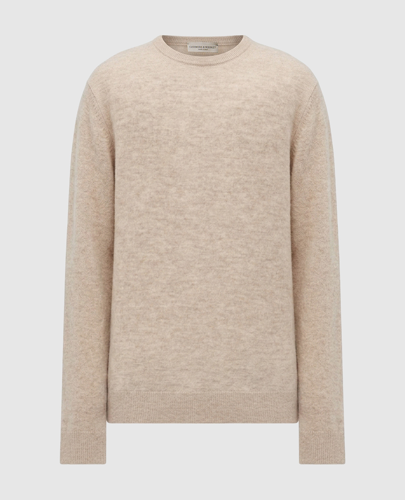 Beige melange cashmere jumper