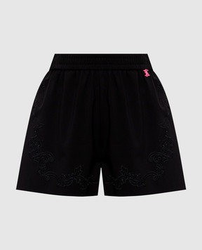 Twinset Black shorts with embroidery 262AQ2012