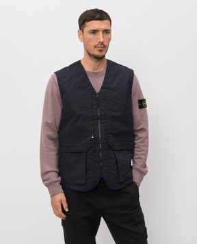 Stone Island Blue Metal Lamina Poly Vest L1S15G100005S0354