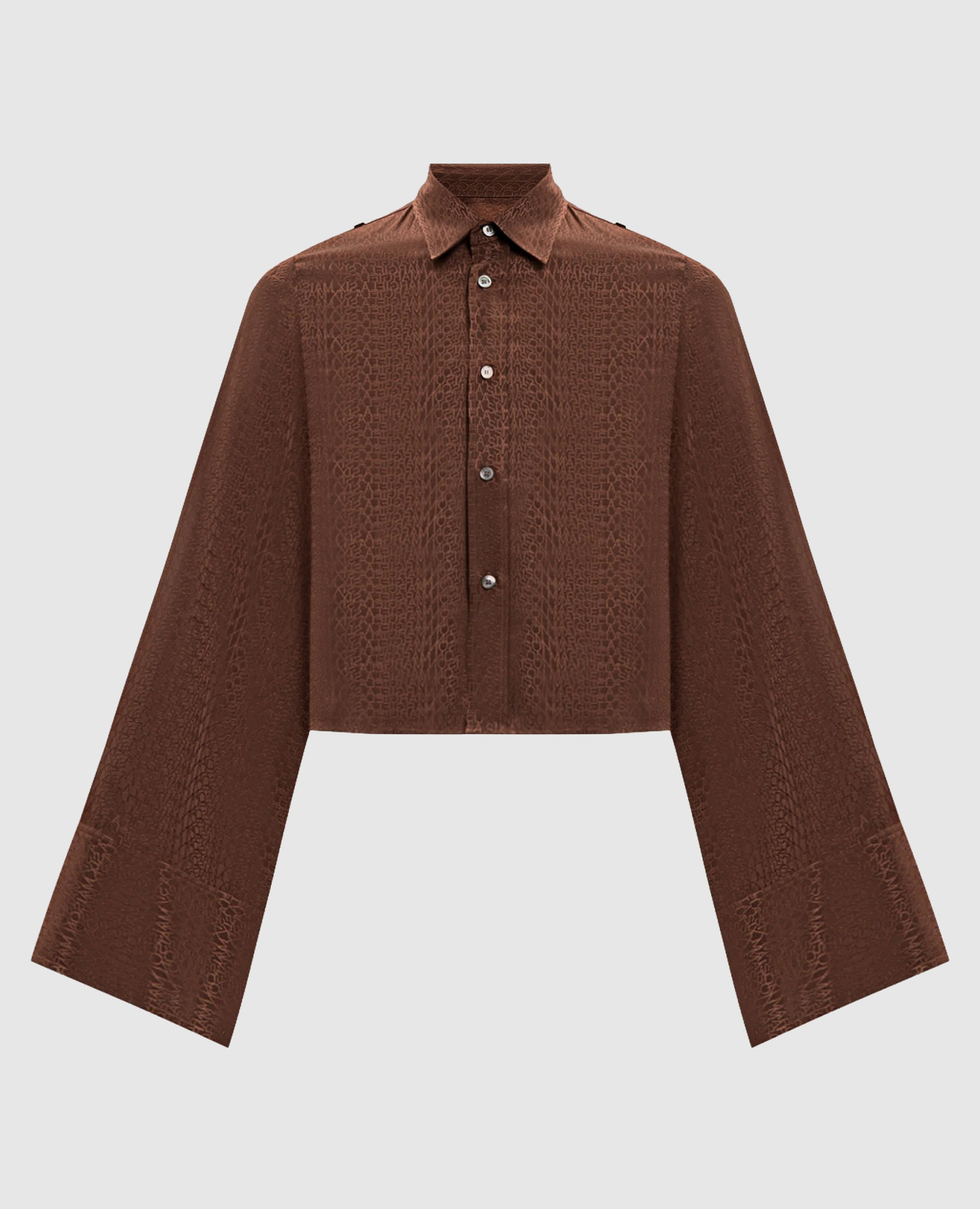 Brown blouse with logo pattern