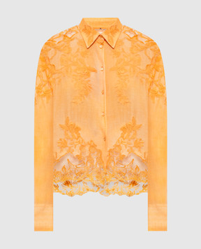 Ermanno Scervino Orange blouse with lace D482K743APEMY