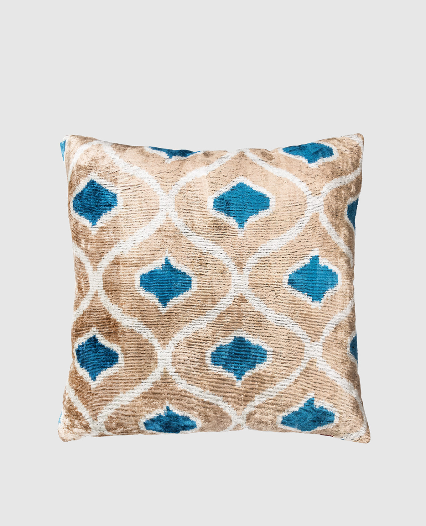 

Beige decorative double-sided pillow made of velvet silk Les Ottomans