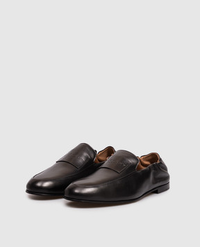 Givenchy Label black leather loafers BH203UH1Y5