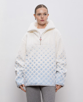 Casablanca White anorak with wool MAW25JK45201EXSKI