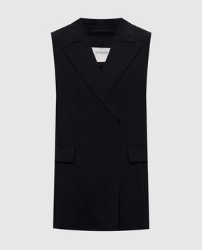 Max Mara Sportmax Black ALBERO vest with wool SPXALBERO