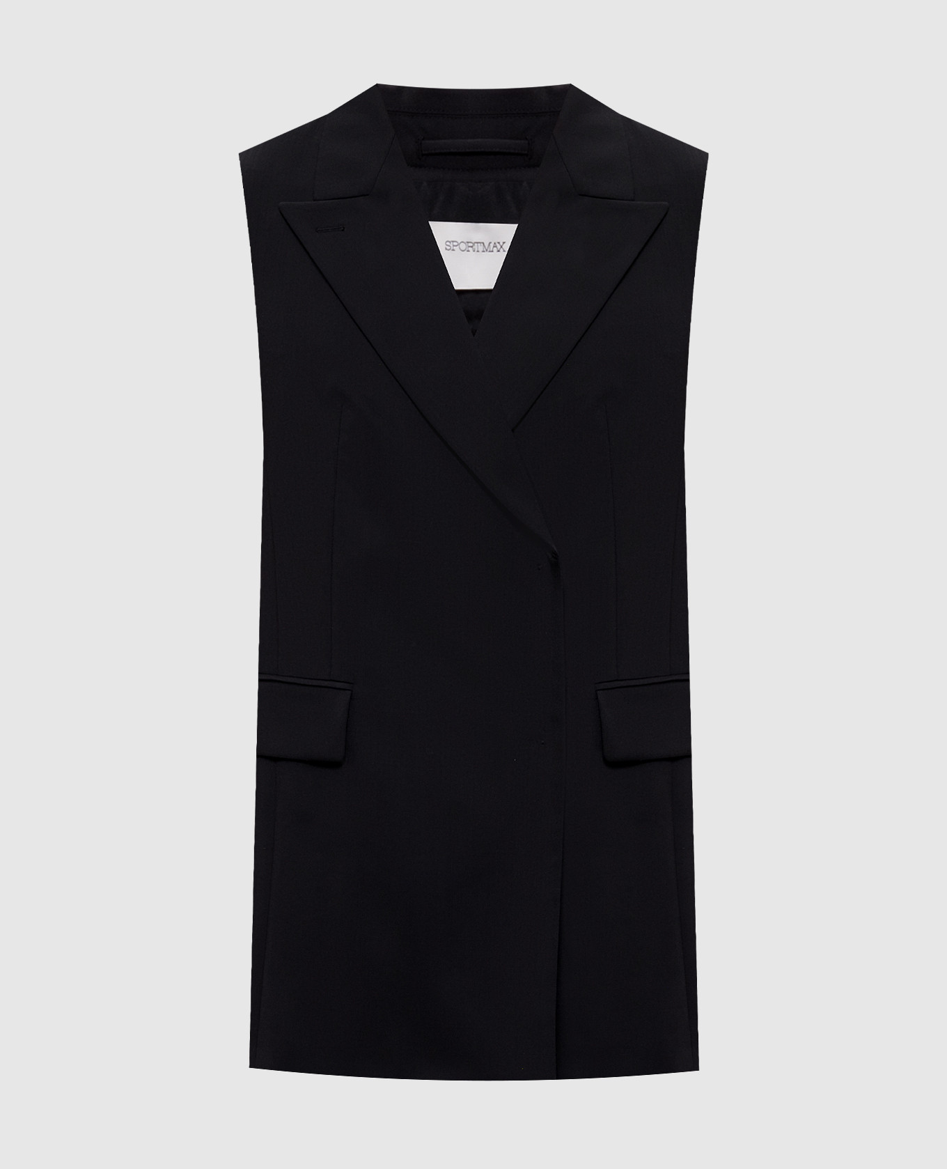 Zwart ALBERO-vest van wol.