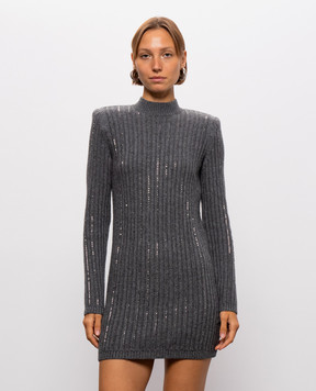 Twinset Gray dress with crystals 262TT3152