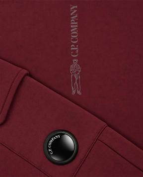C.P. Company Children's burgundy tracksuit with logo print CUK009LCA7628