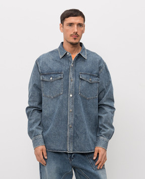 JW Anderson Blue denim shirt with patch DS0011PG1855