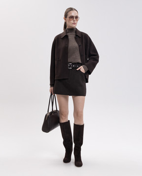 Max Mara Brown NOCINO sweater made of yak wool SMMNOCINO