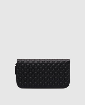 Stefano Ricci Black leather clutch wallet with Asia embossed PP312GUMR1MR