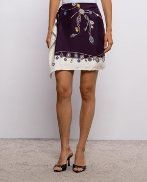 Versace Ivory skirt with Stolen Jewels print 10258201A18636