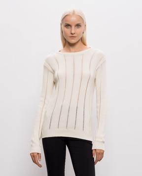 Ann Demeulemeester Nese ivory cashmere jumper B0014316KN085