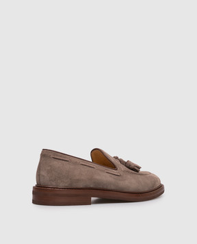 Brunello Cucinelli Brown suede loafers MZUPEAK791