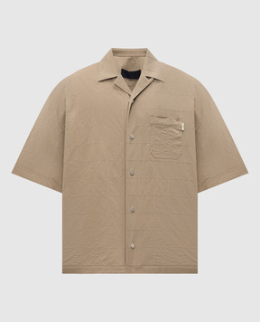 Juun.j Beige shirt with geometric quilting JC6565P55A