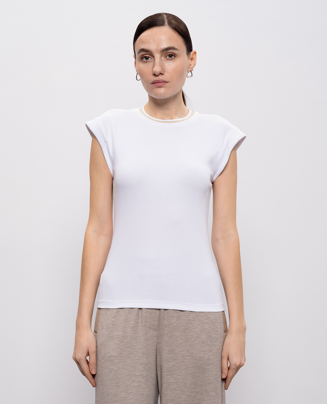 White layered top Peserico 3