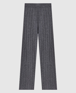 Peserico Gray wool and silk pants with lurex S94119F0709095