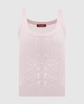 Max Mara COSETTA pink silk and wool top MSTCOSETTA