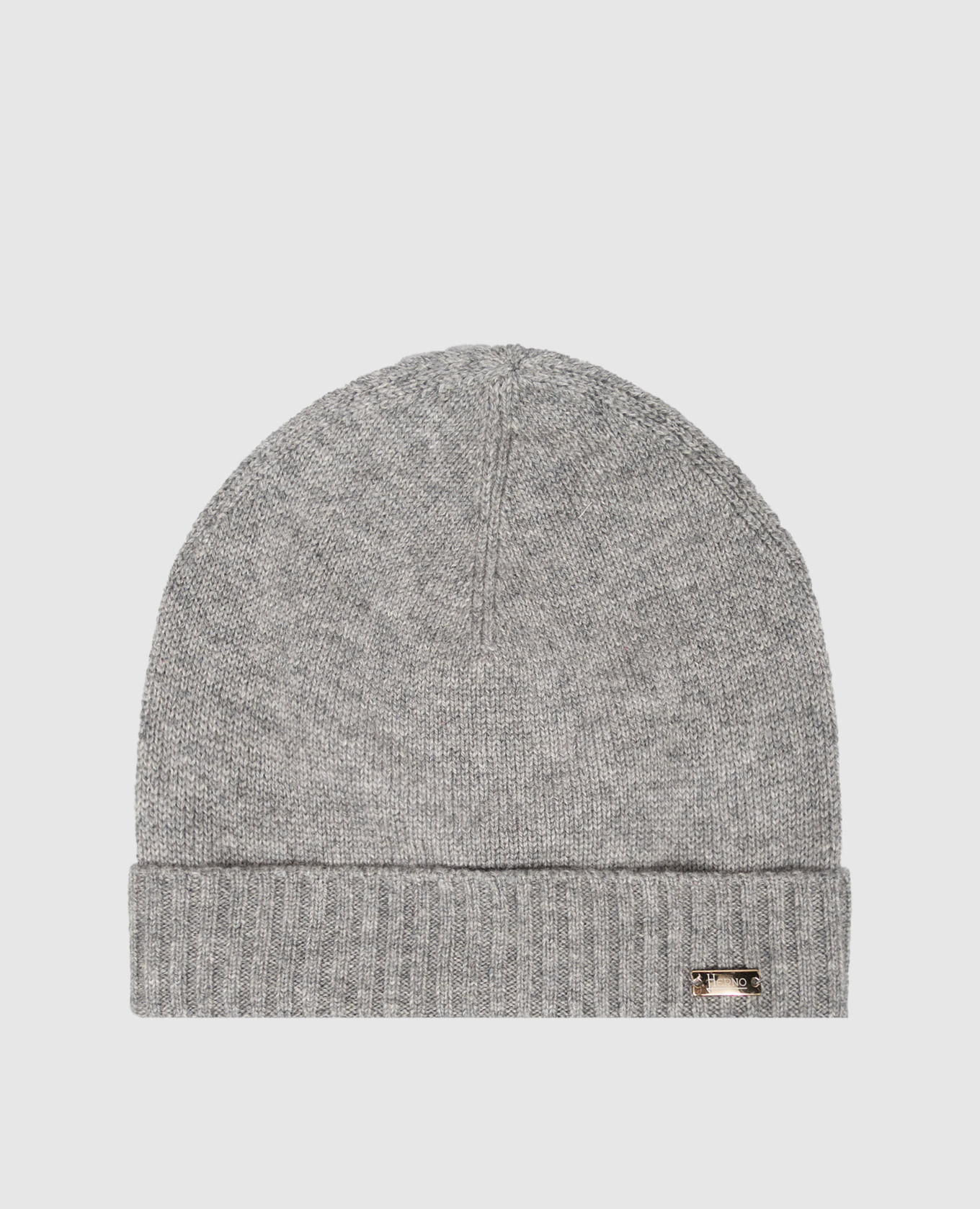 Gray cashmere hat