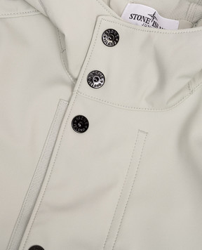Stone Island Children's gray jacket with logo patch L1S164100001S0A2214