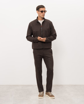 Kiton Brown wool sports jacket UMC032K0141I