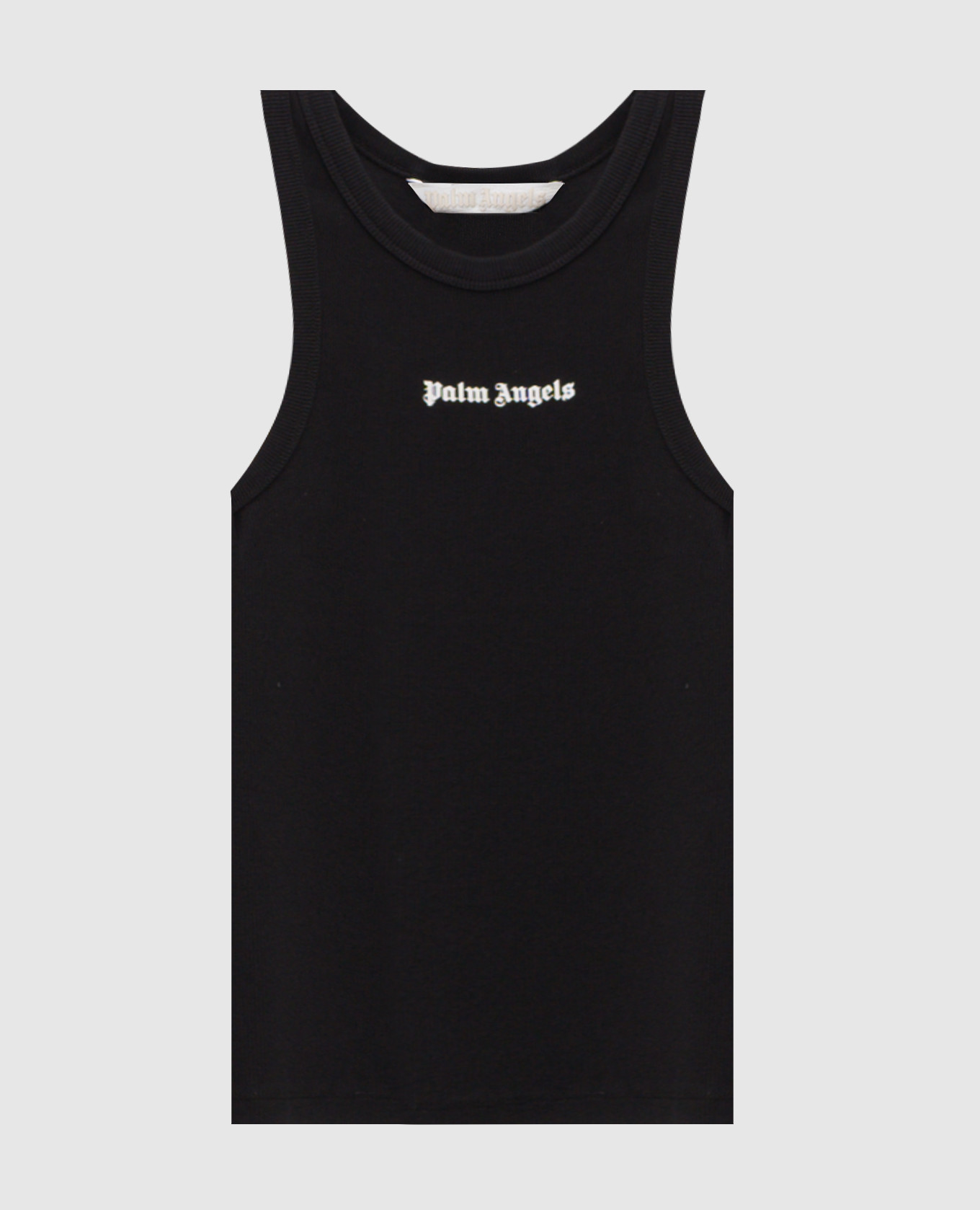 Black ribbed tank top