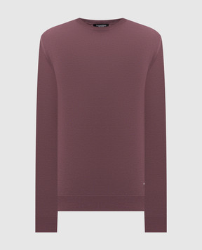 Stefano Ricci Burgundy wool jumper with logo monogram K303025G01F26345