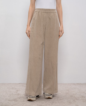 Brunello Cucinelli Beige corduroy pants MB178P9131