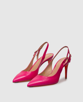Santoni Pink leather slingbacks WDID71269HI2NSZA