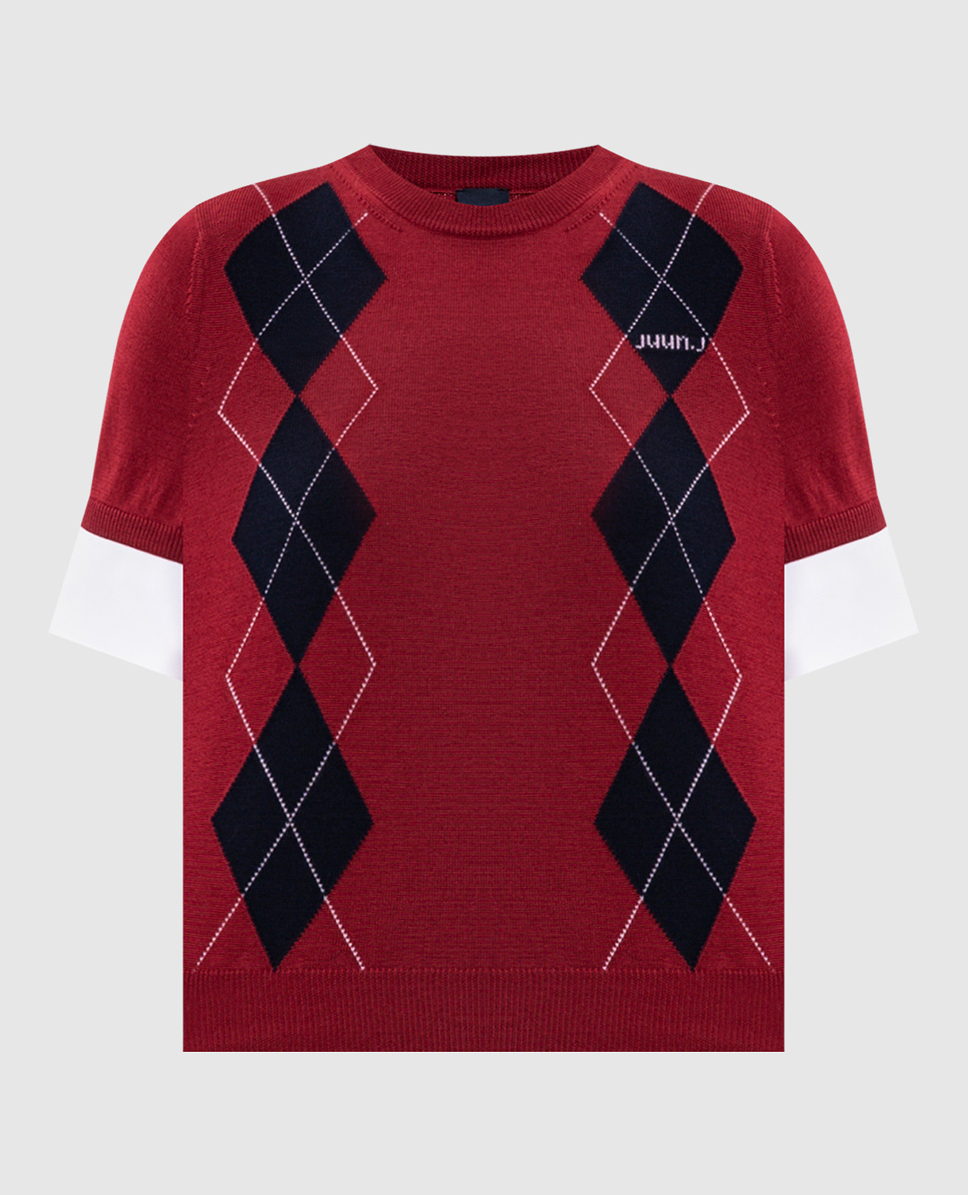 Red wool top with geometric pattern Juun.j