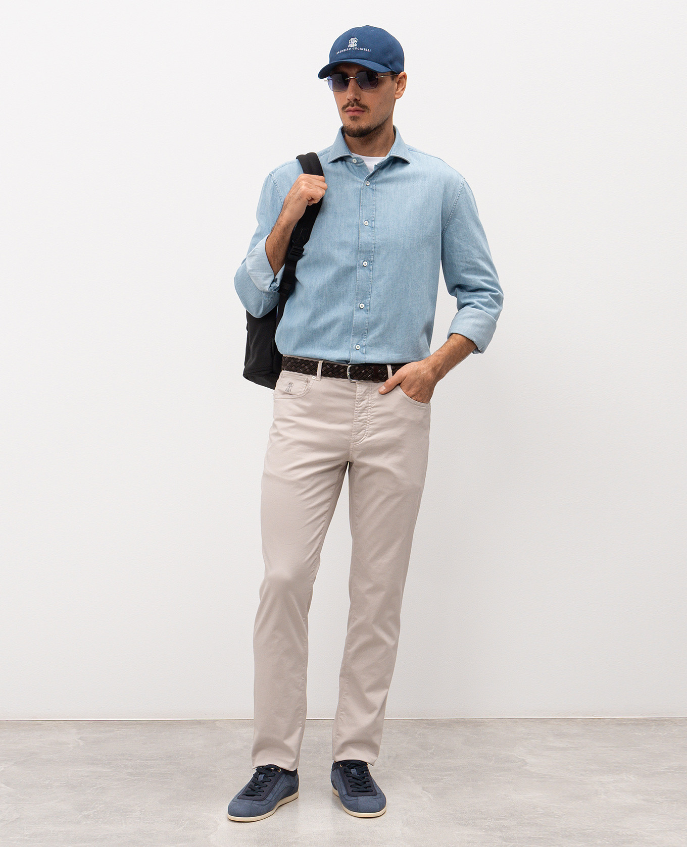 

Beige pants with logo Brunello Cucinelli