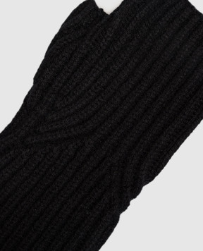 Allude Black cashmere mittens 26511227