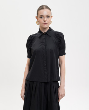 Max Mara Black blouse with short sleeves MSTAMORE