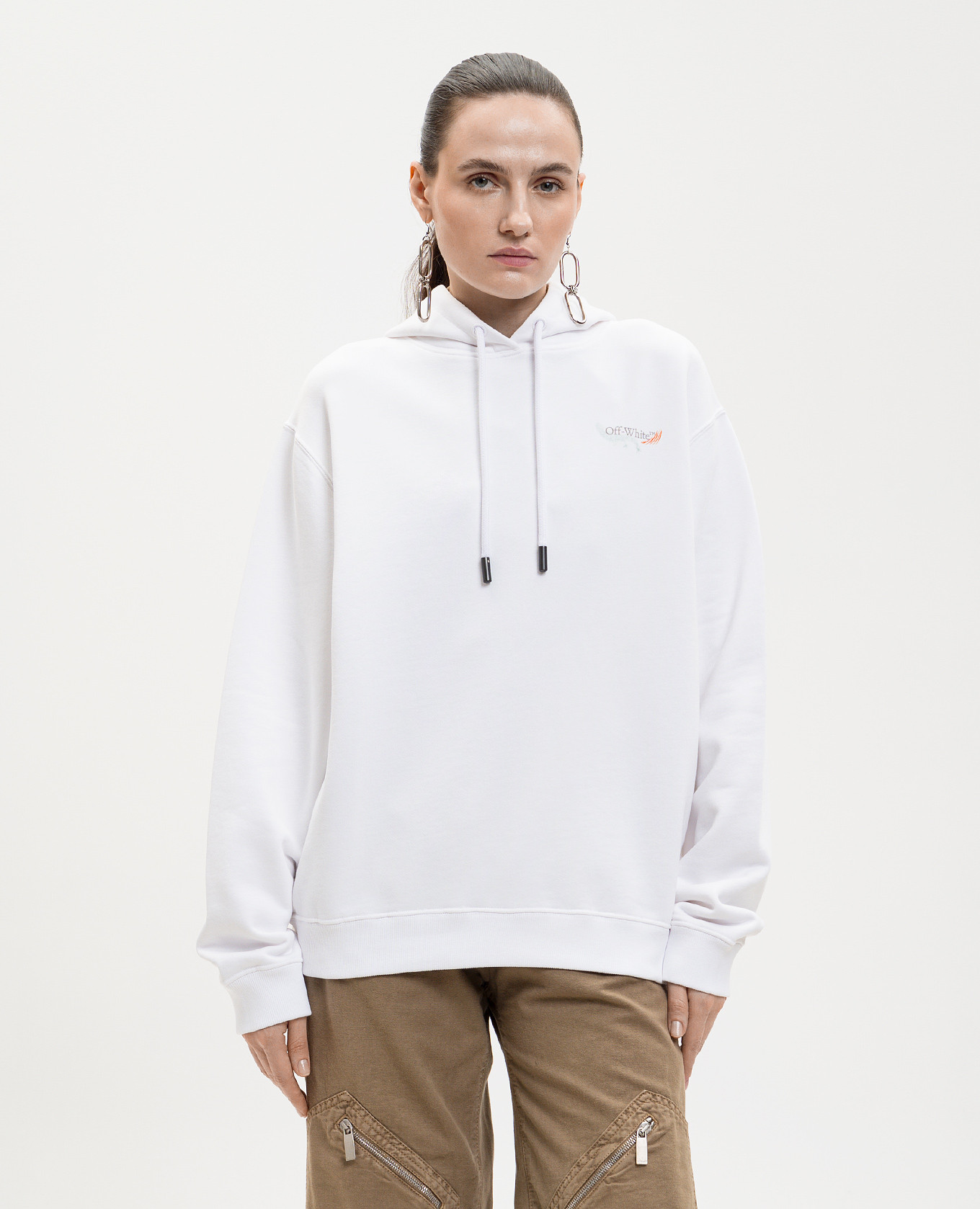 

White hoodie with logo print Off-White