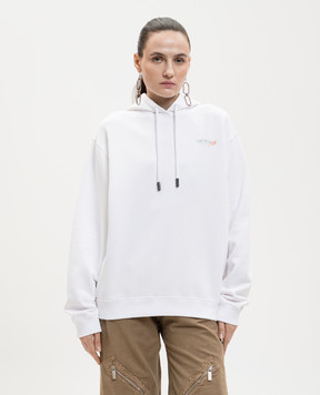 Off-White White hoodie with logo print 2BB035S26FLE004