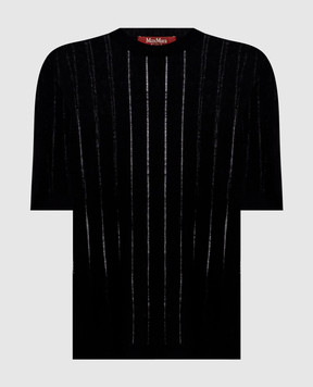 Max Mara Black silk and wool top MSTRAGNO