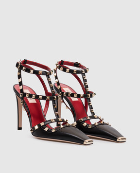 Valentino Black Rockstud leather sandals 9W2S0PV4WZD
